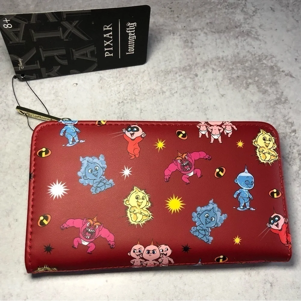 Loungefly Disney Pixar The Incredibles Jack Jack AOP Wallet NWT